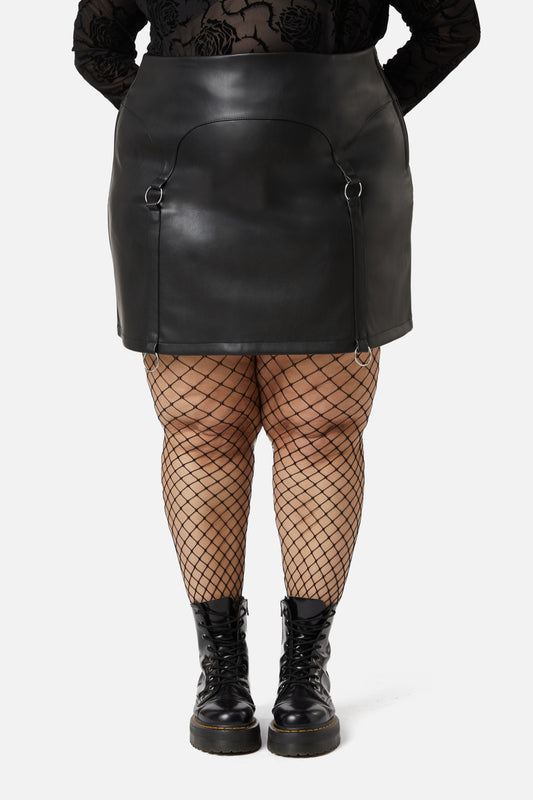 Dangerfield - Curve Guarded Pu Skirt - black