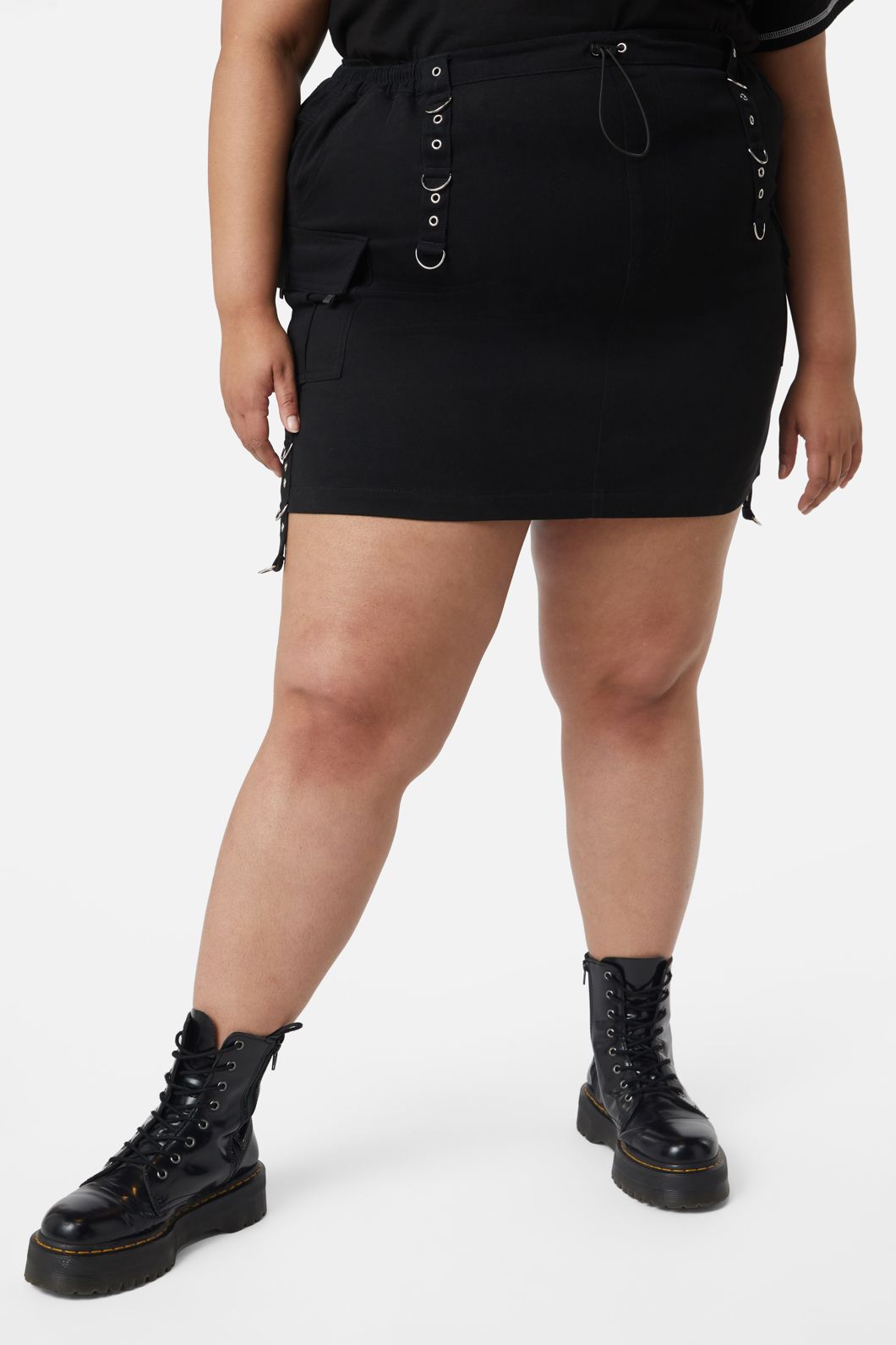 Dangerfield - Curve Jagger Cargo O-Ring Skirt - black