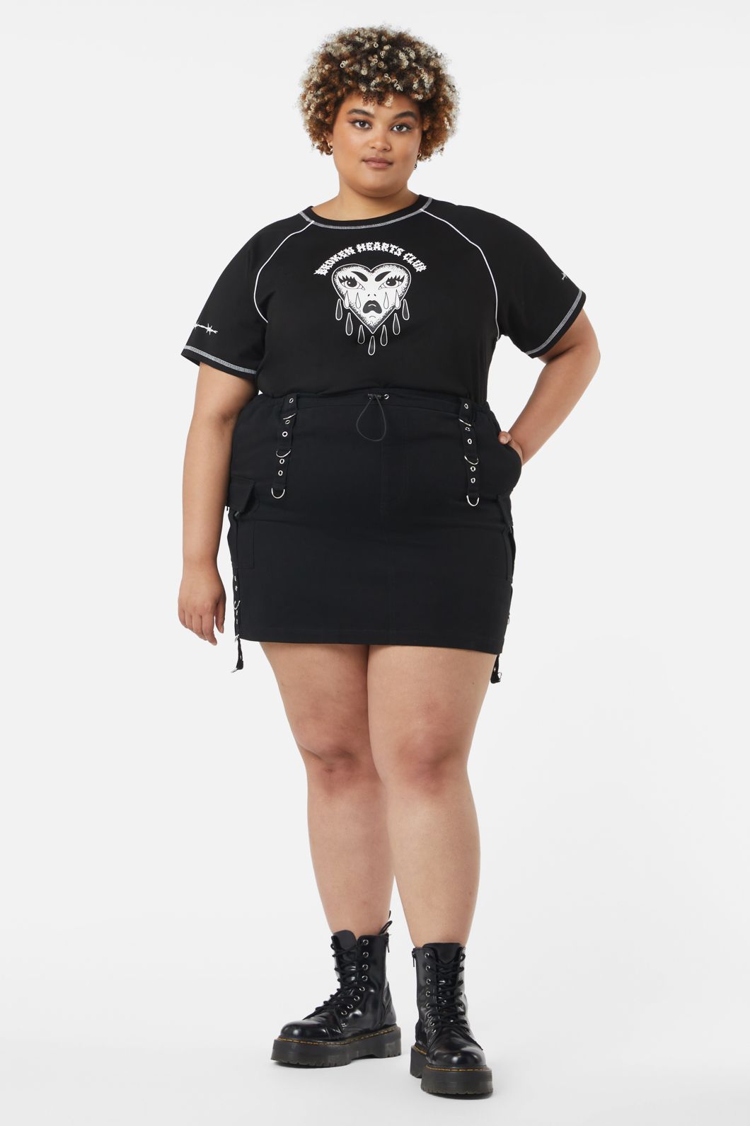 Dangerfield - Curve Jagger Cargo O-Ring Skirt - black