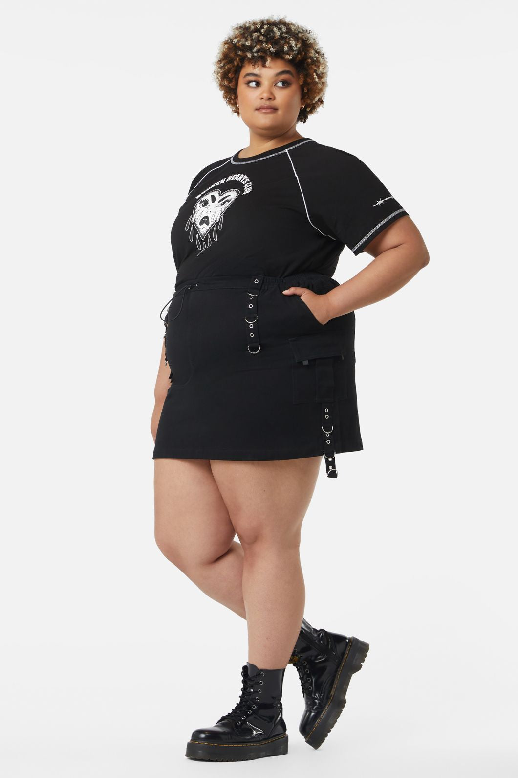 Dangerfield - Curve Jagger Cargo O-Ring Skirt - black