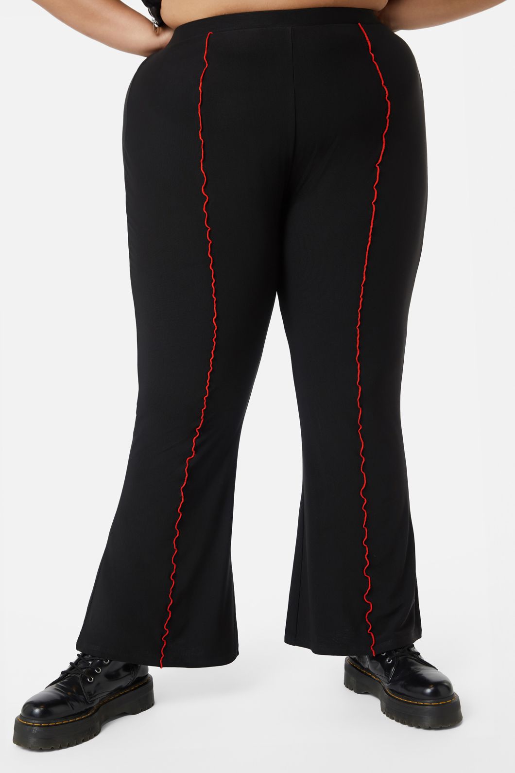 Dangerfield - Curve Manic Mesh Babylock Pants - black-red