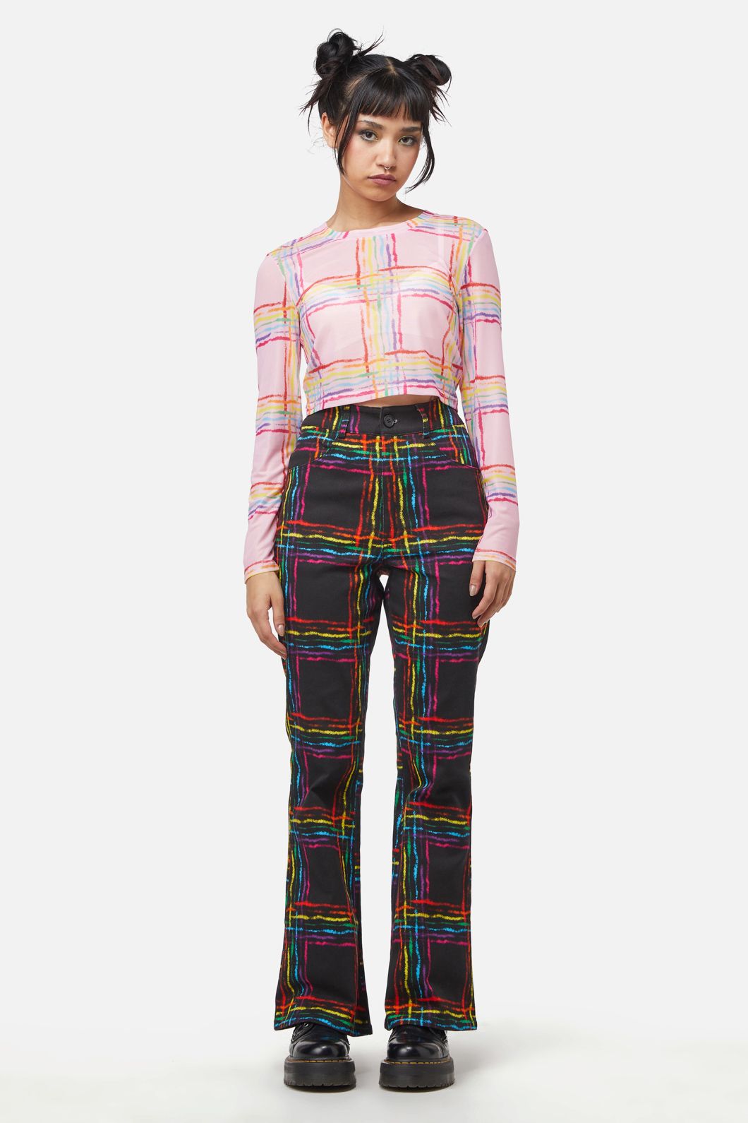 Dangerfield - Hype Queen Mesh Crop - pink