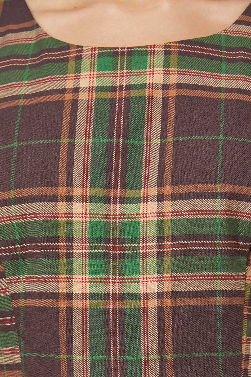 Dangerfield - Triassic Tartan Handkerchief Pinny - brown