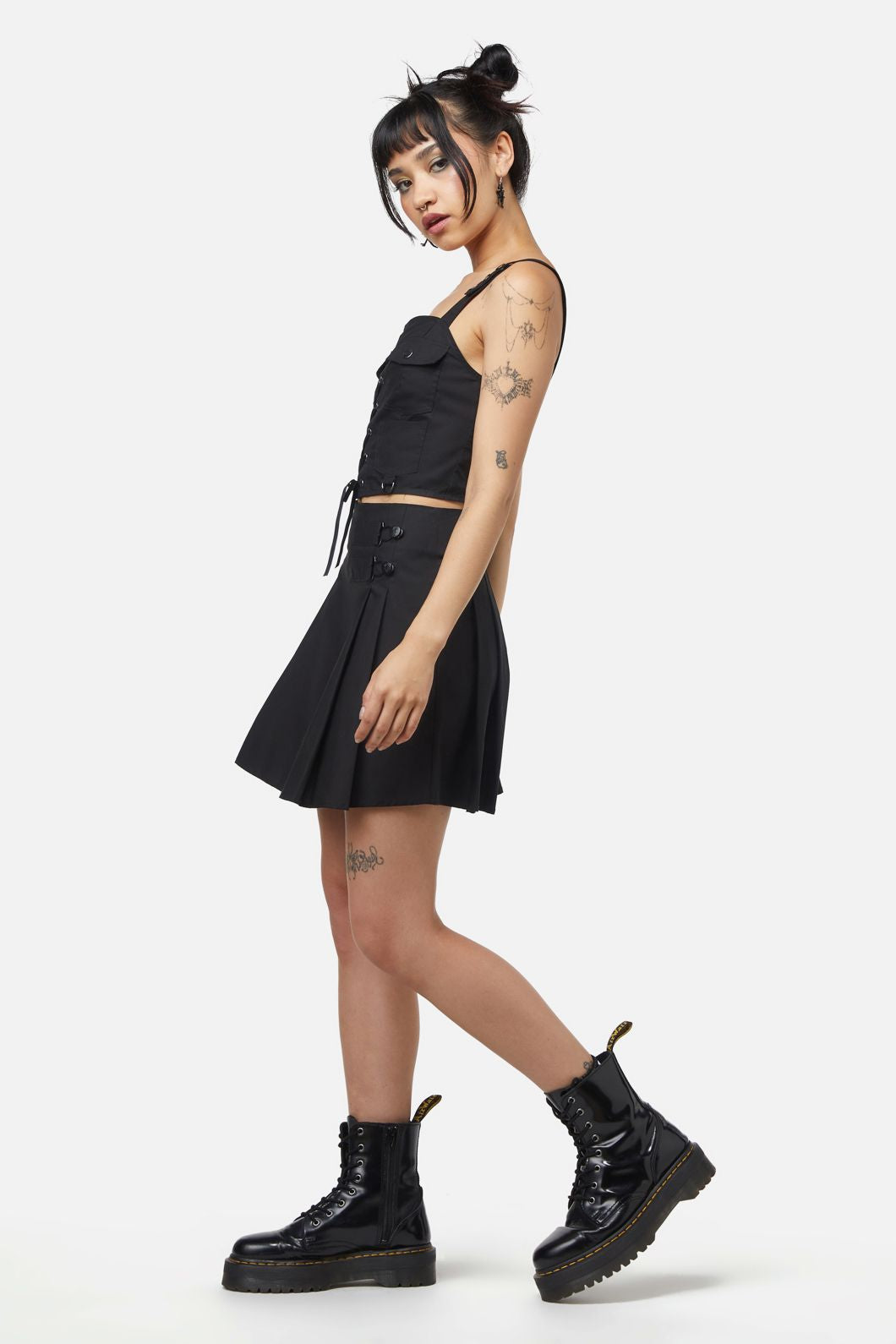 Dangerfield - Field Work Pleated Skirt - black