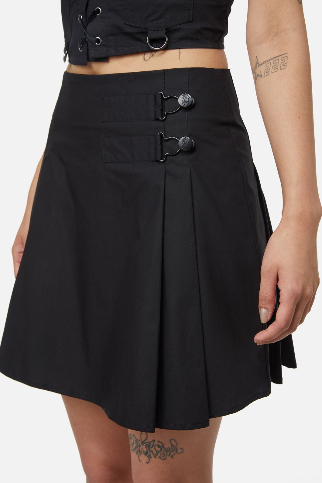 Dangerfield - Field Work Pleated Skirt - black