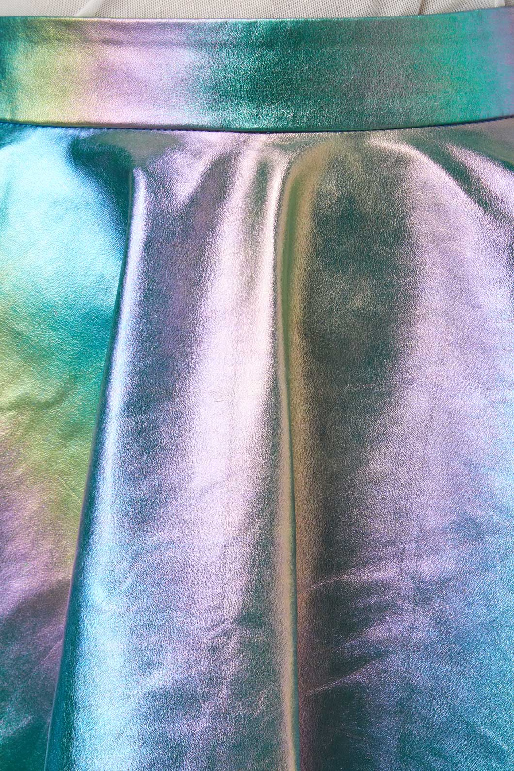 Dangerfield - Infrared Pu Circle Skirt - rainbow