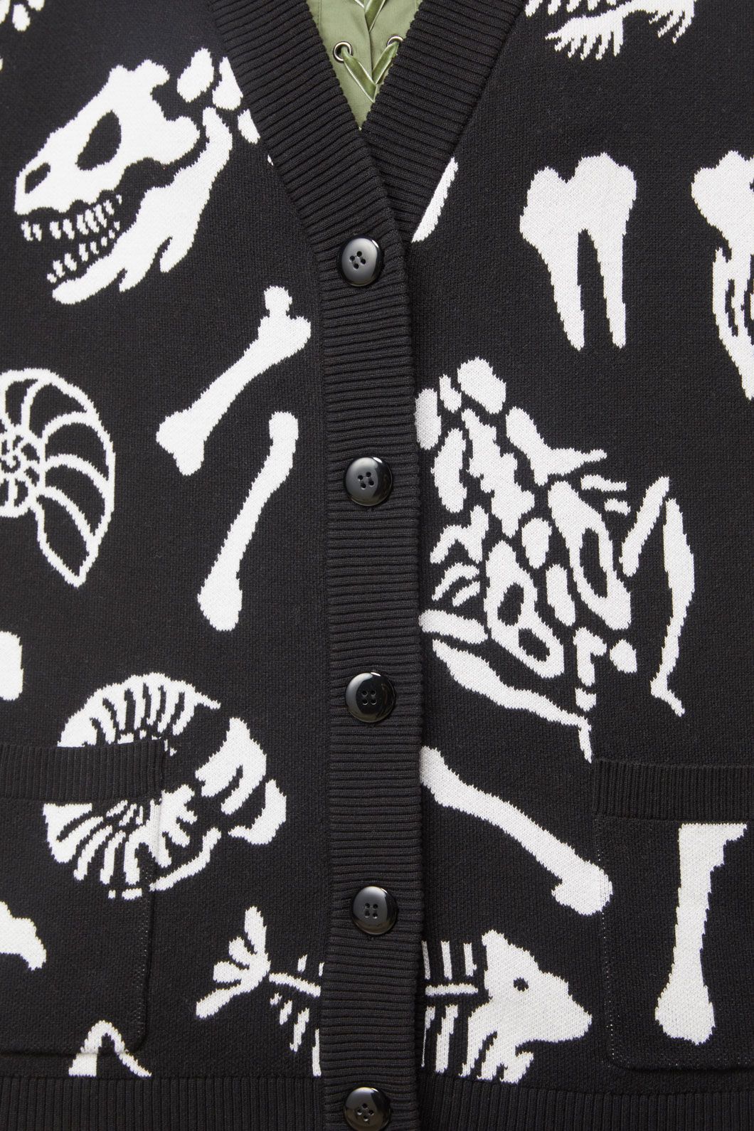 Dangerfield - Trace Fossils Utility Knit Cardi - black