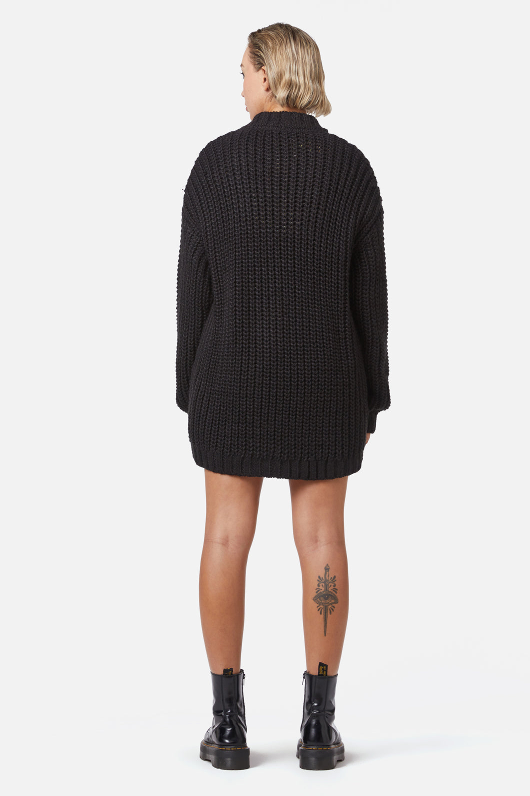 Dangerfield - Field Work Chunky Knit Cardi - black
