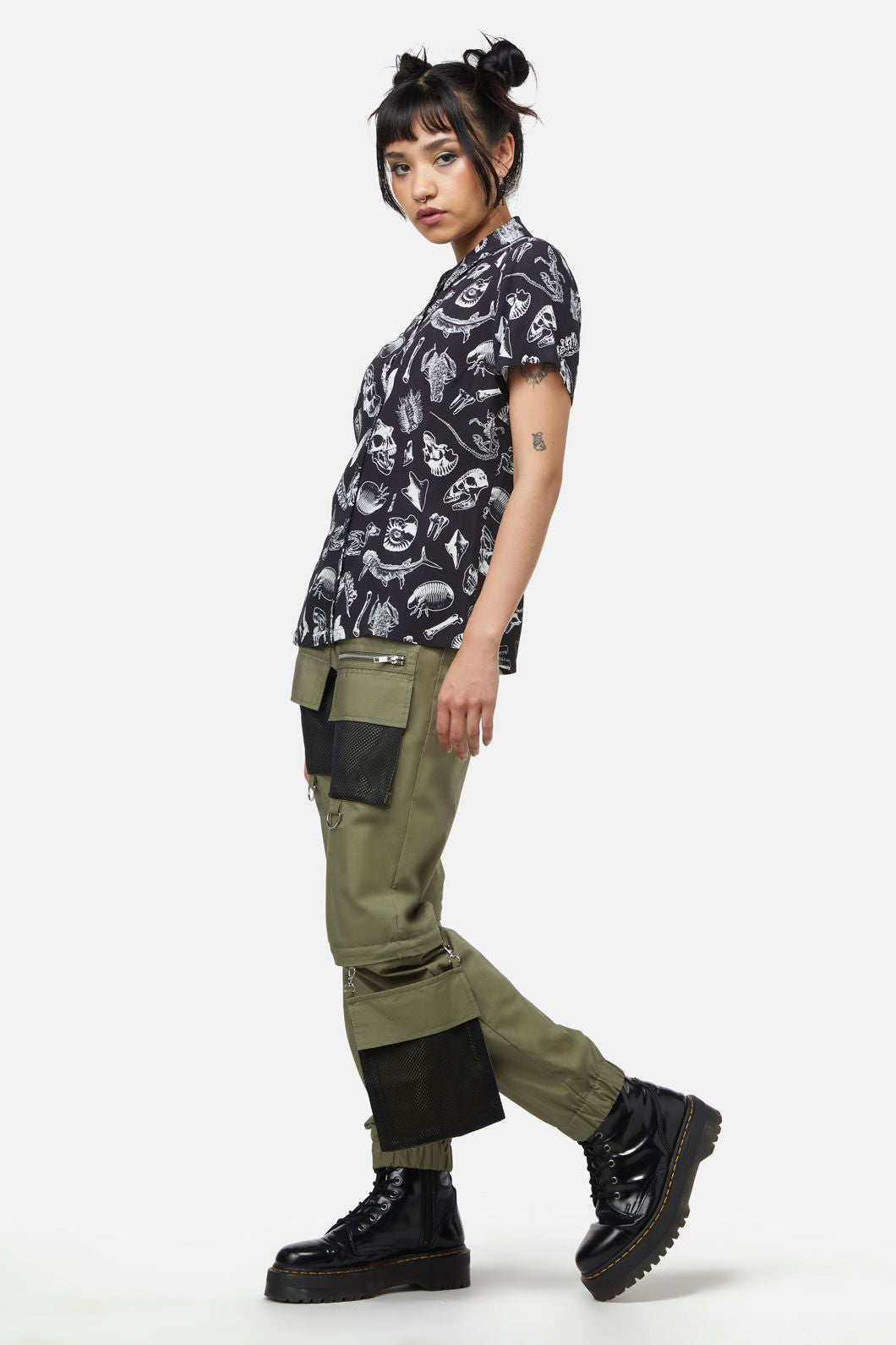 Dangerfield - Body Fossils Printed Blouse - black