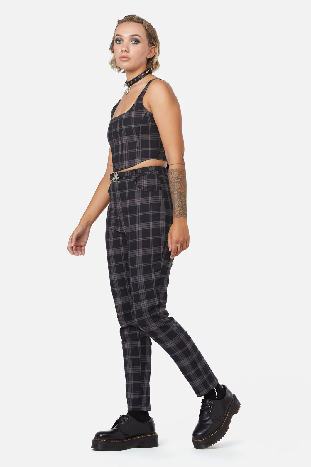 Dangerfield - Victoria Tartan Corset - black