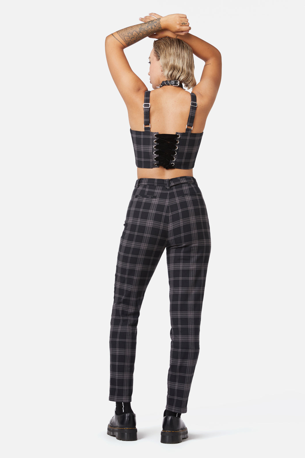 Dangerfield - Victoria Tartan Corset - black