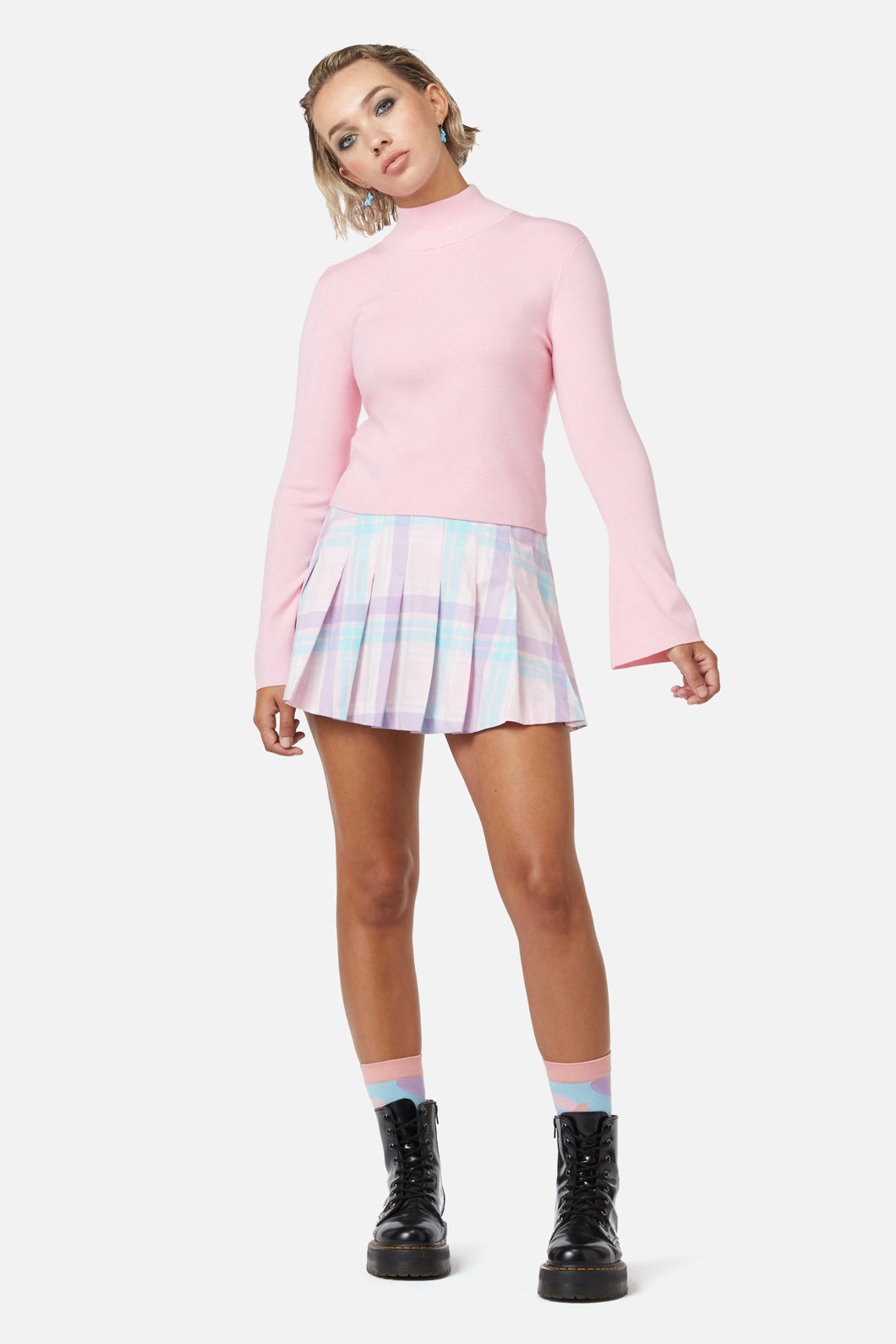 Dangerfield - Meta Fantasy Knit Top - pink