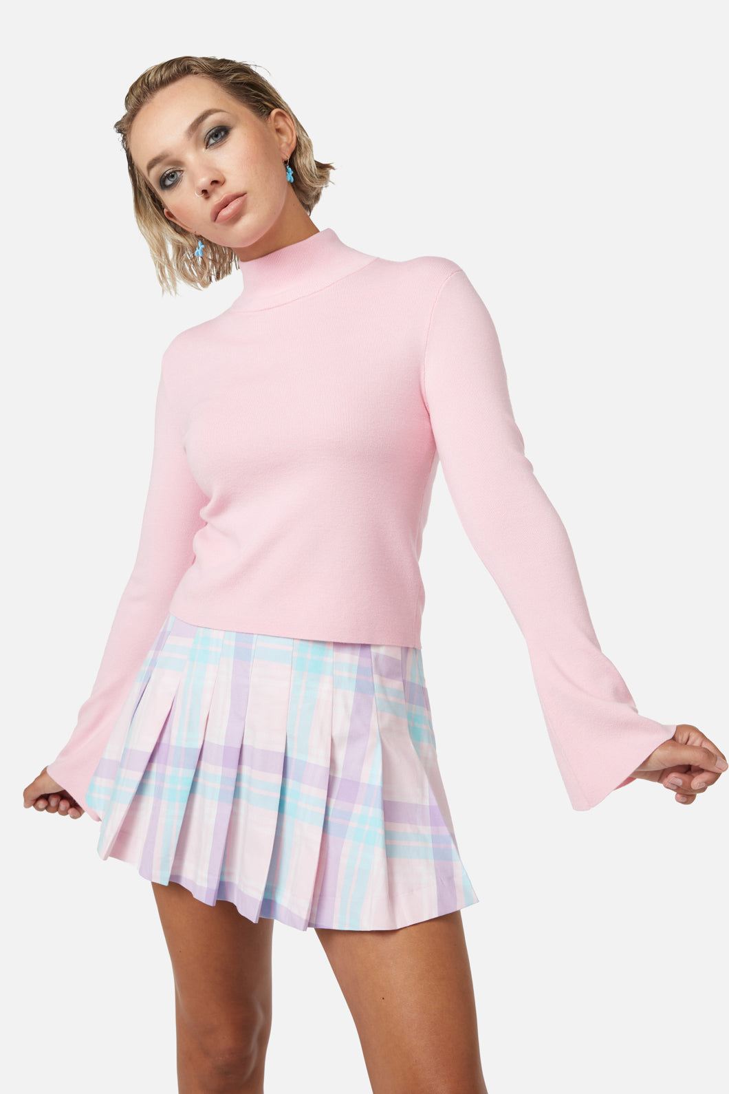 Dangerfield - Meta Fantasy Knit Top - pink