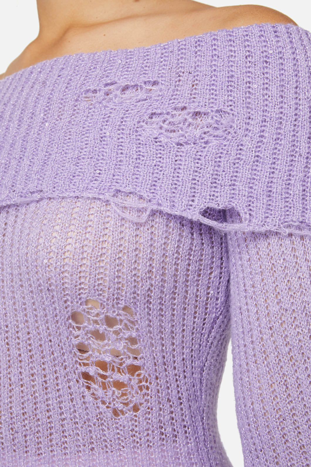 Dangerfield - Unclear New World Knit Top - purple