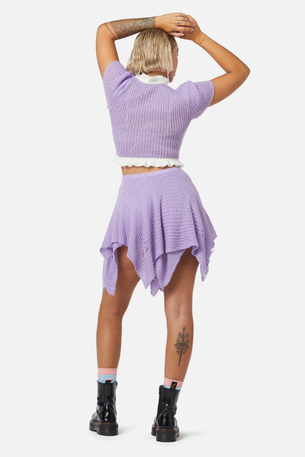 Dangerfield - Unclear New World Knit Skirt - purple
