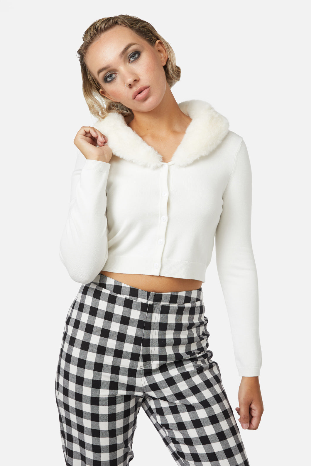 Dangerfield - Audrey Cardigan - vintage-white