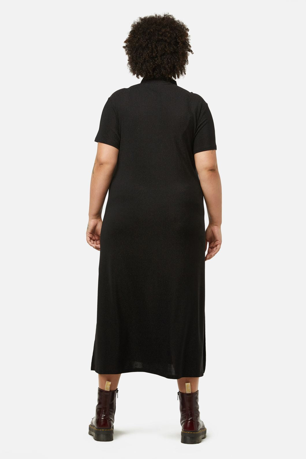 Dangerfield - Curve Glitter Mesh Midi Dress - black