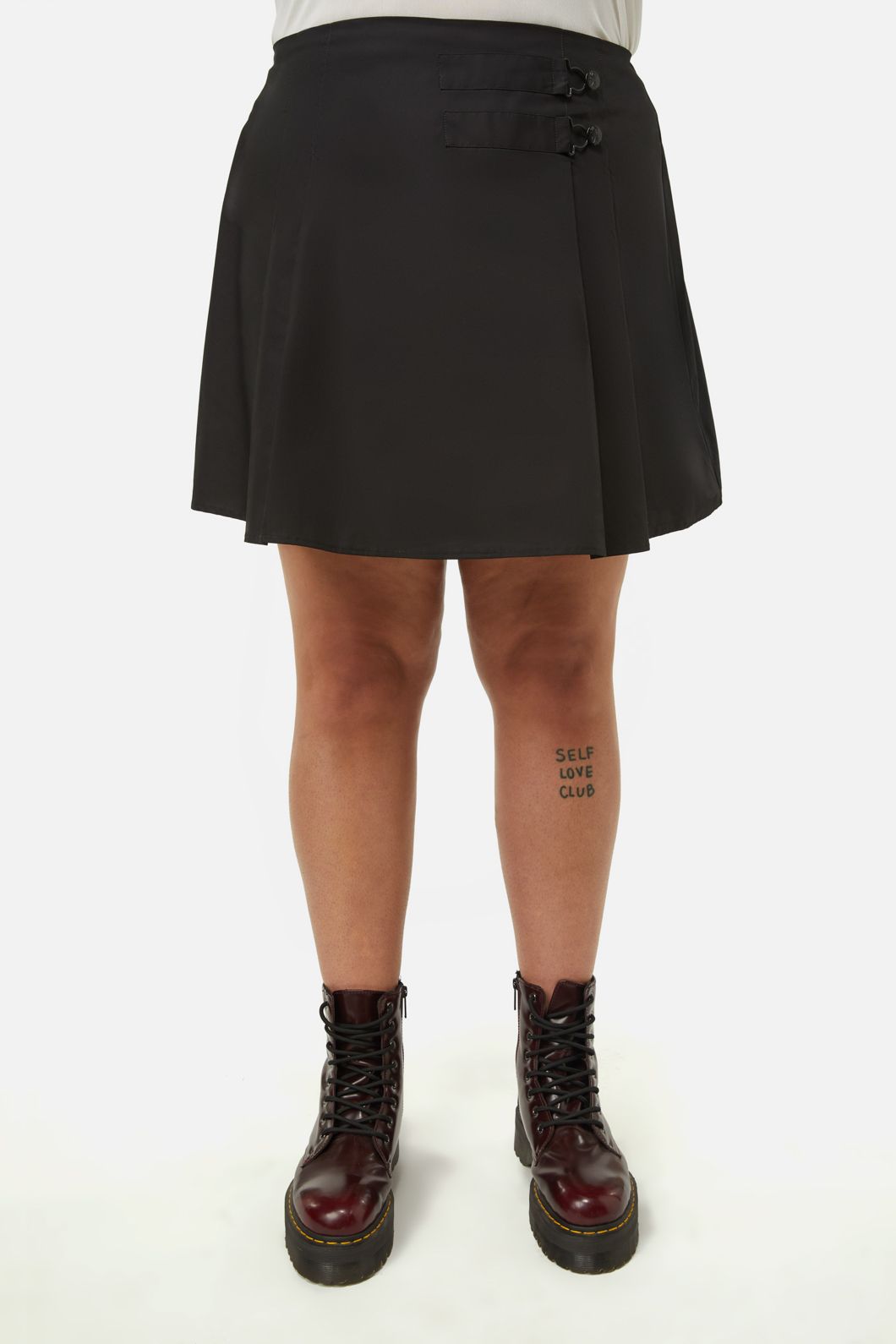 Dangerfield - Curve Field Work Pleated Skirt - black