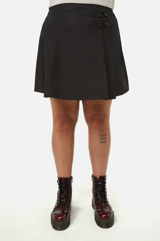 Dangerfield - Curve Field Work Pleated Skirt - black