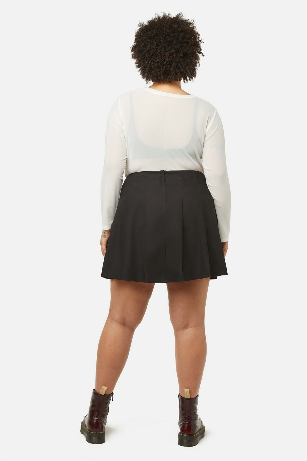 Dangerfield - Curve Field Work Pleated Skirt - black