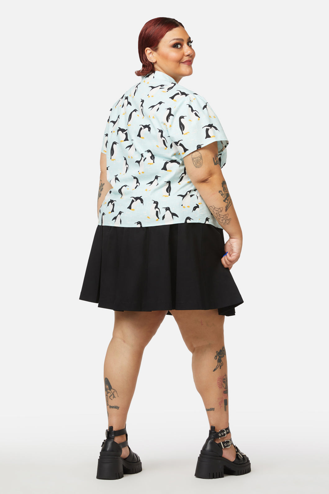 Dangerfield - Curve Penguin Blouse - blue