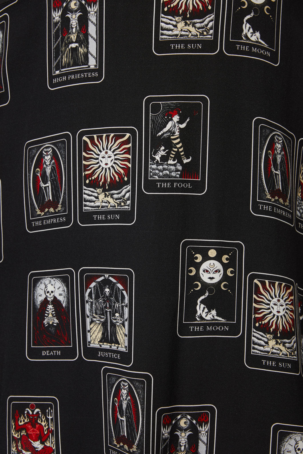 Dangerfield - Curve Tarot Spread Print Dress - black