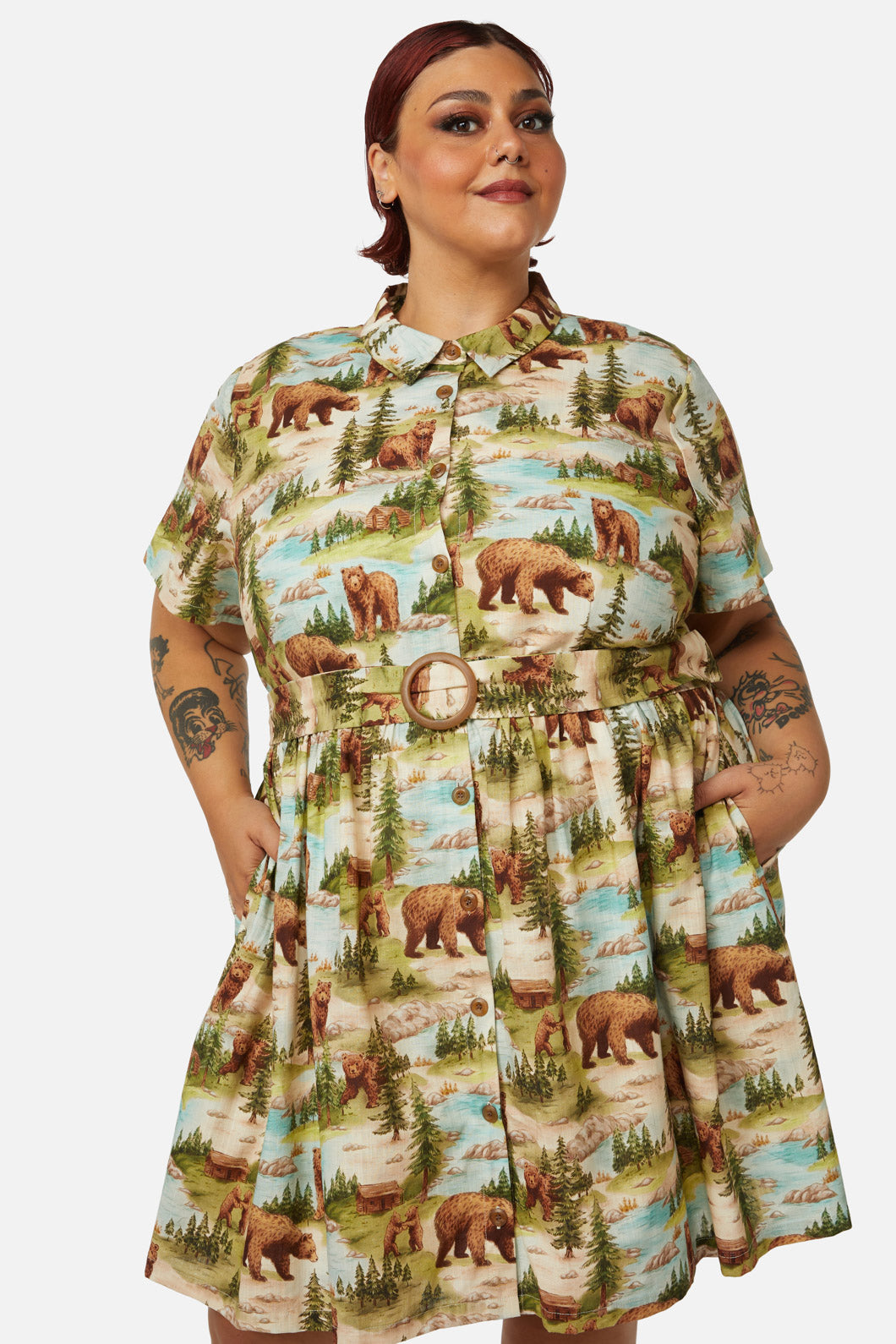 Dangerfield - Curve Beary Cute Dress - multi