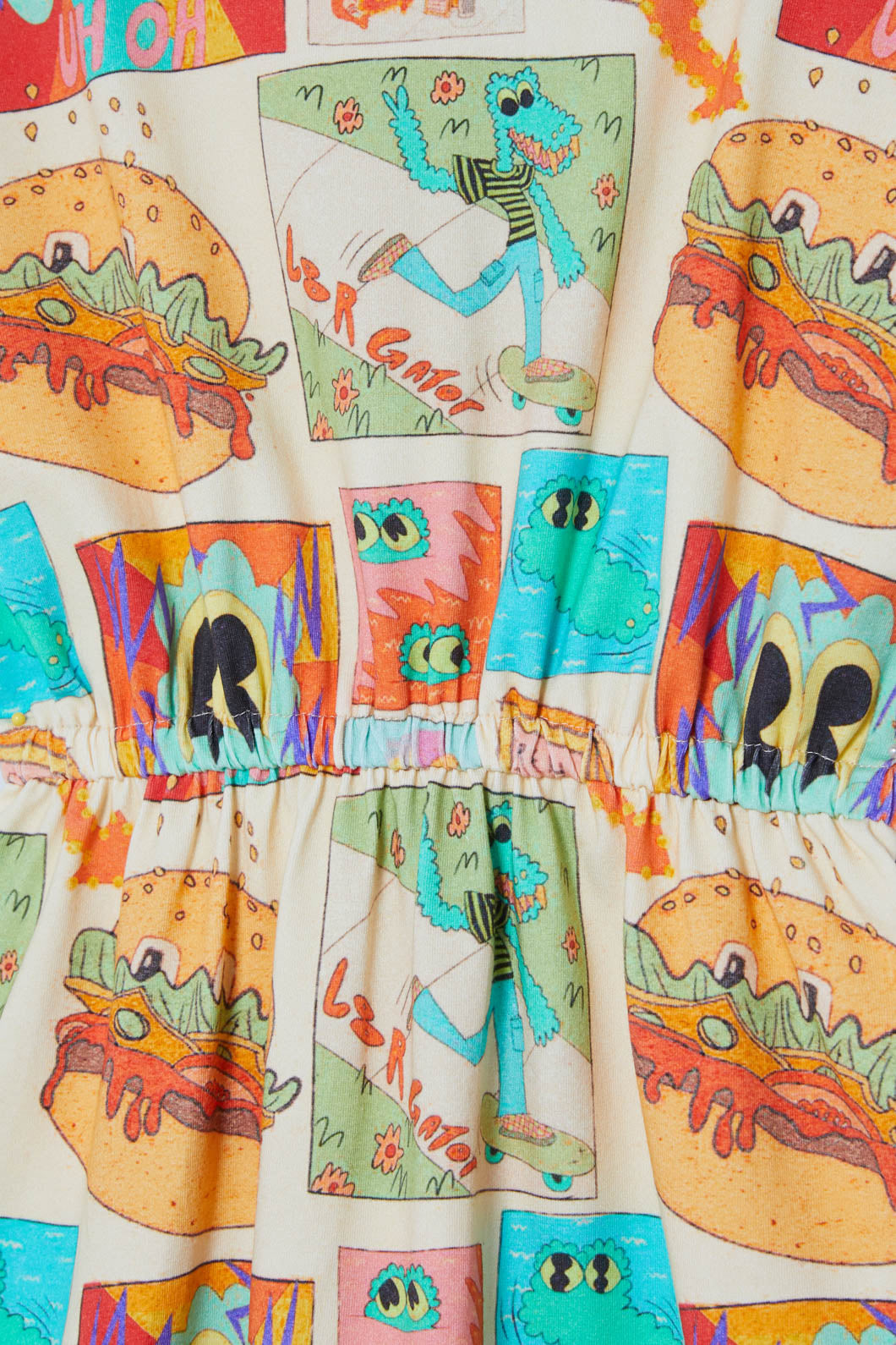 Dangerkids - Croc Burger Kids Dress - multi