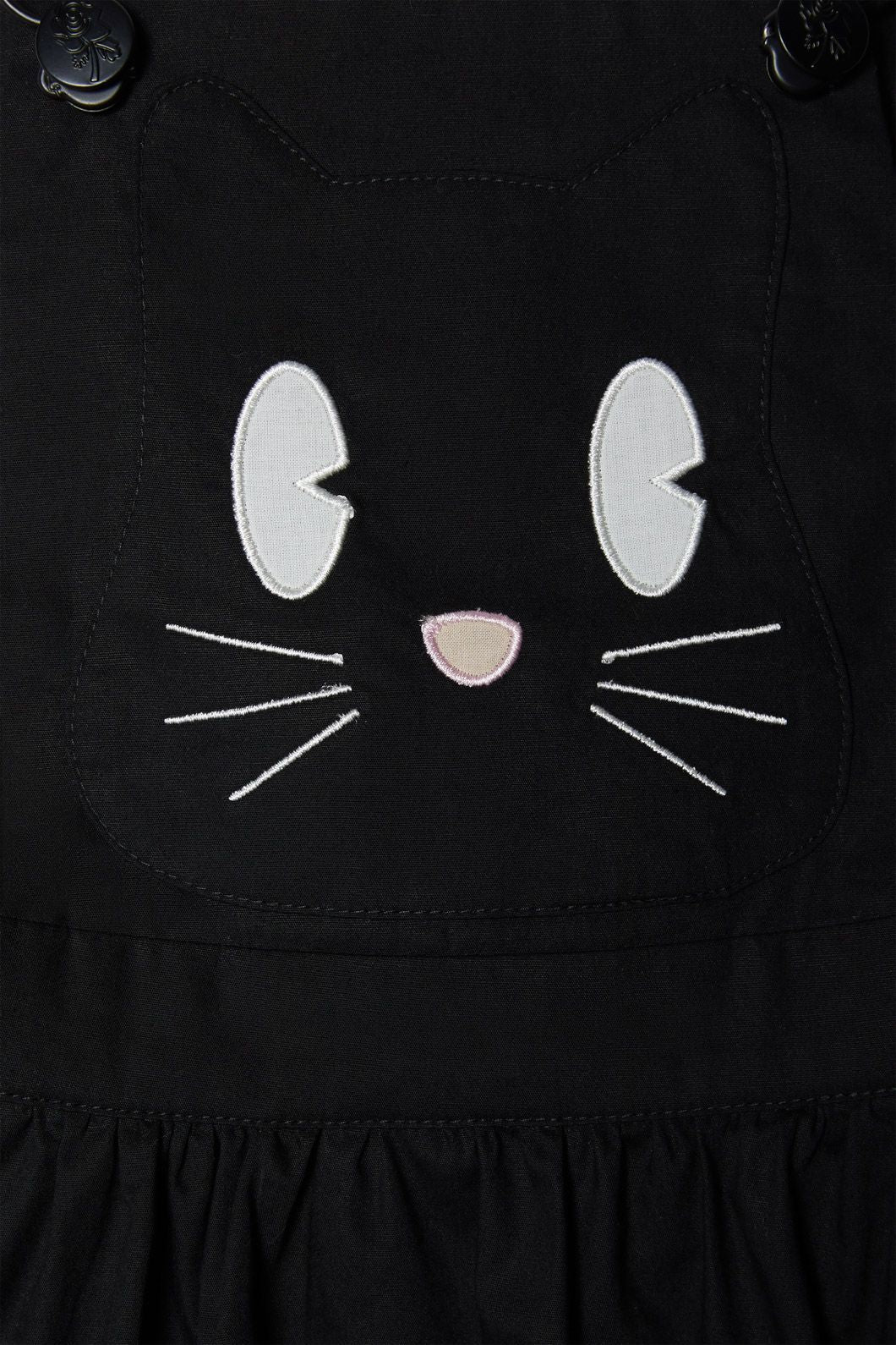 Dangerkids - Kitty Kids Pinafore - black