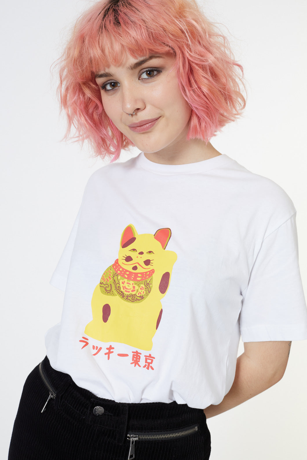 Pulp Kitchen - Lucky Tokyo Tee - white