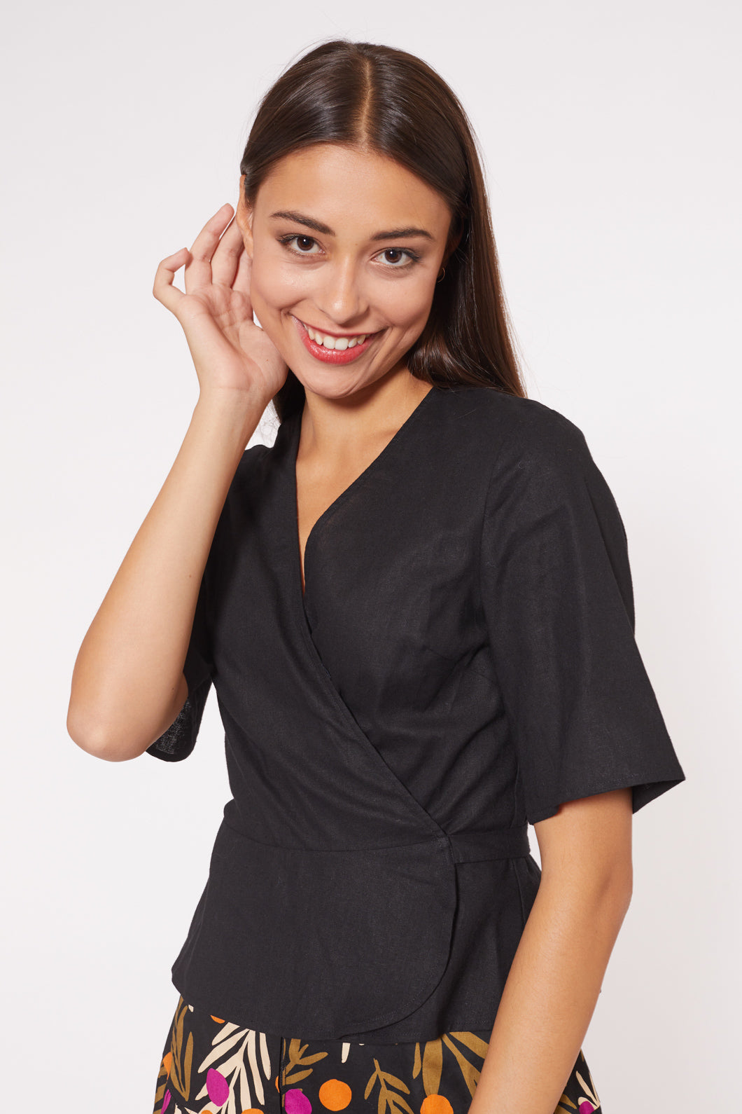 Princess Highway - Joy Wrap Top - black