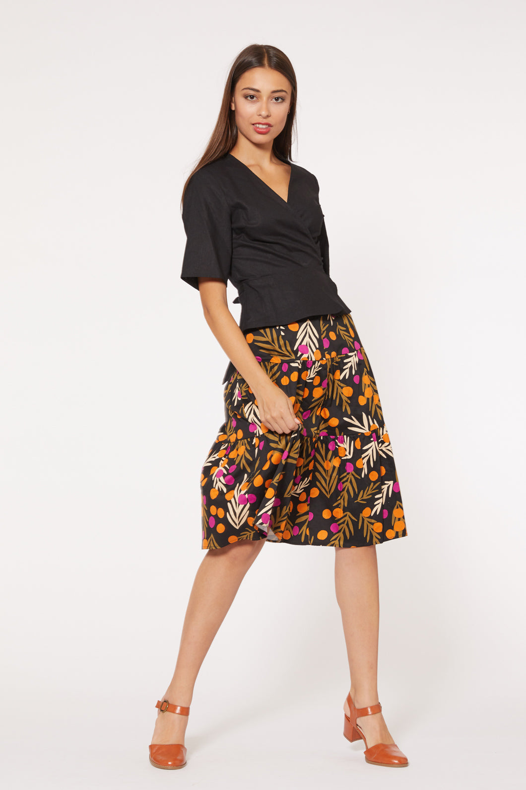 Princess Highway - Joy Wrap Top - black