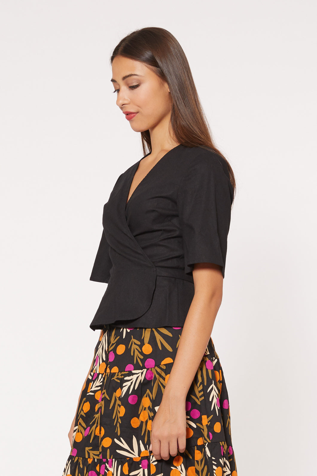 Princess Highway - Joy Wrap Top - black