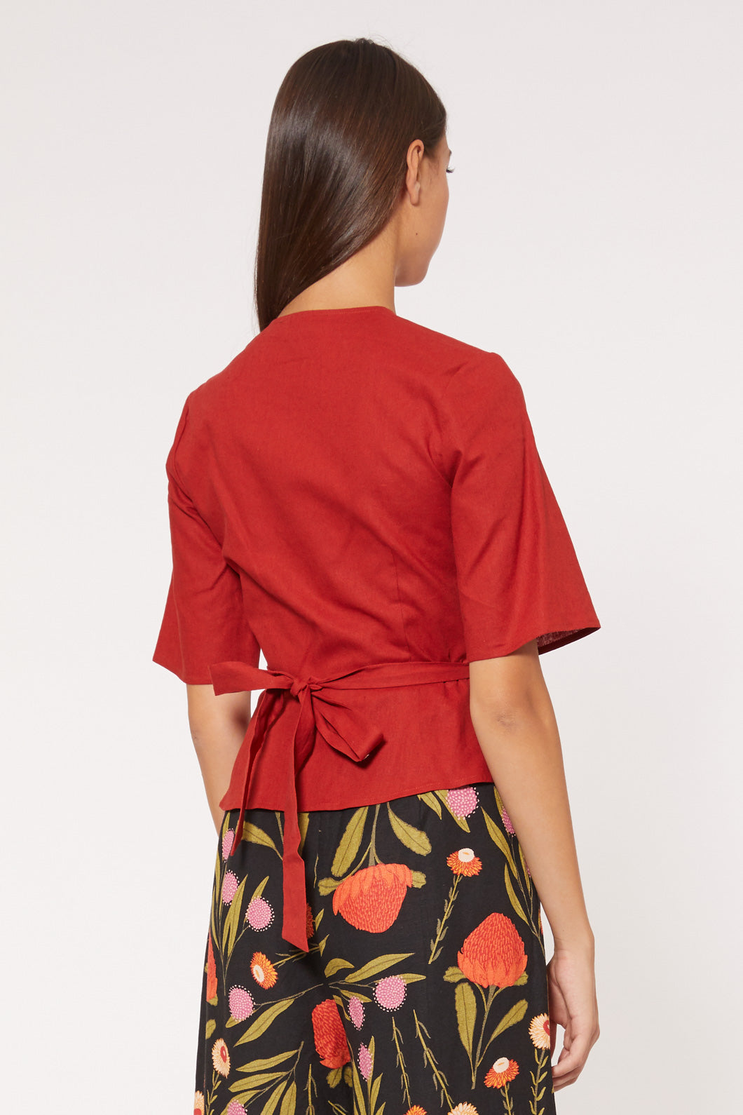 Princess Highway - Joy Wrap Top - chilli