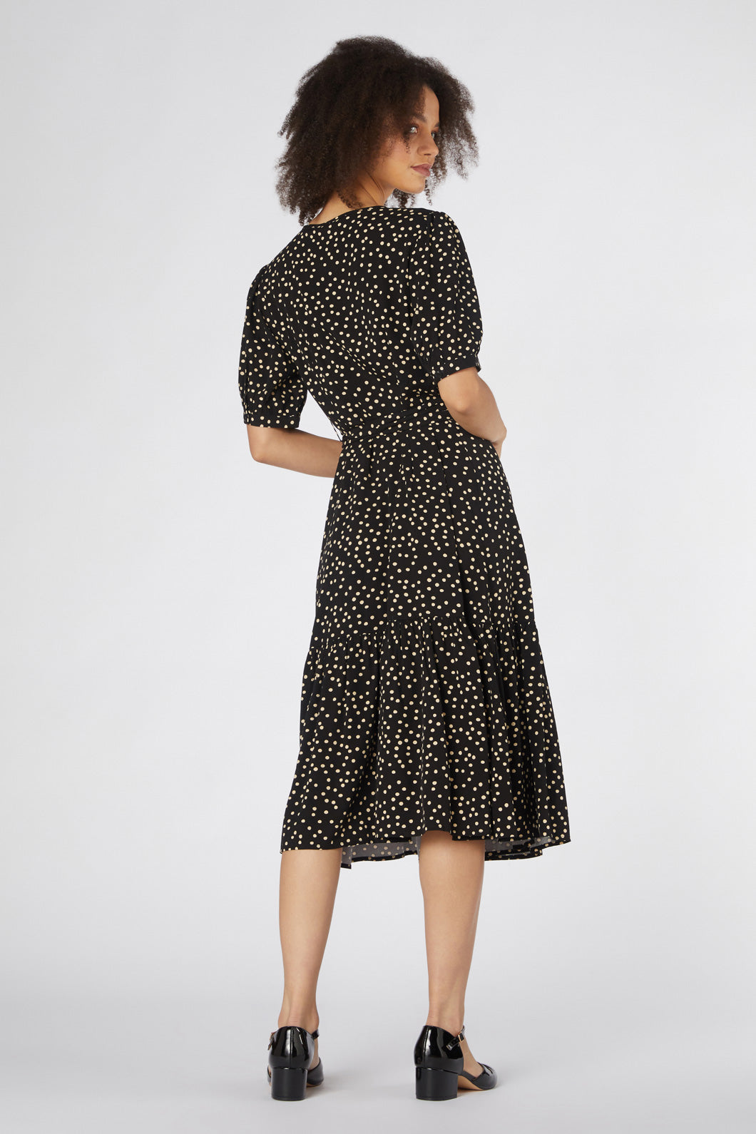 Princess Highway - Olivia Spot Wrap Dress - black
