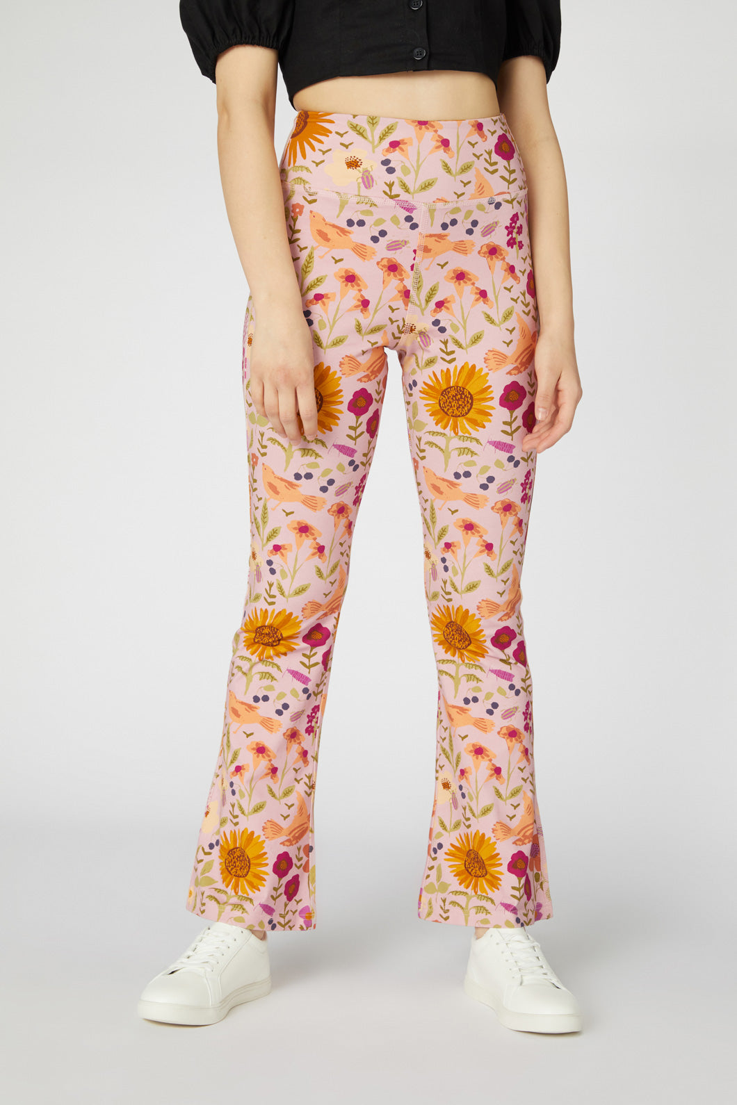 Princess Highway - Wild Garden Flare Pant - pink