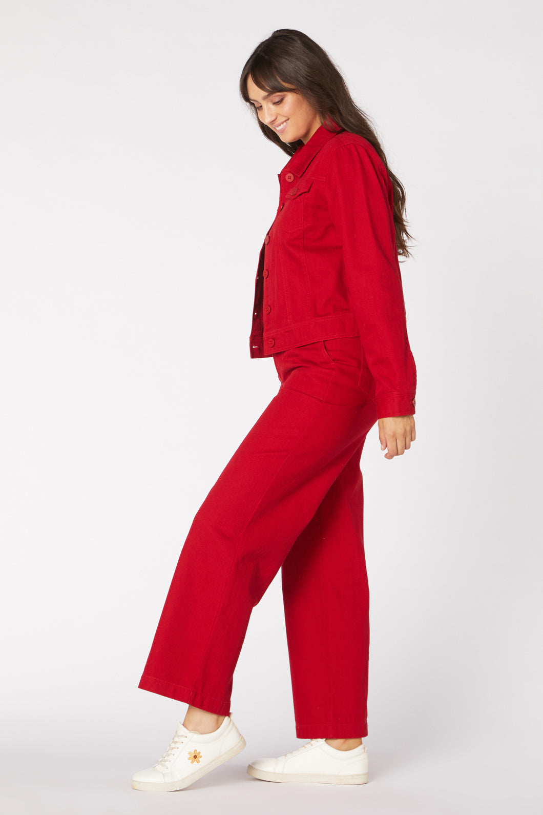 Princess Highway - Holly Drill Jacket - red