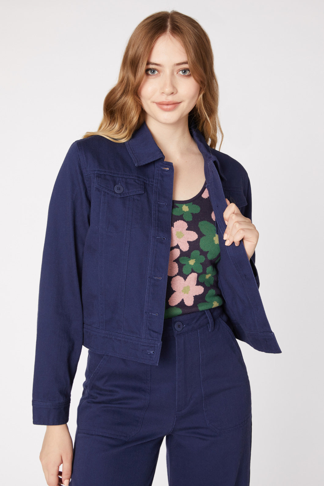 Princess Highway - Holly Drill Jacket - navy