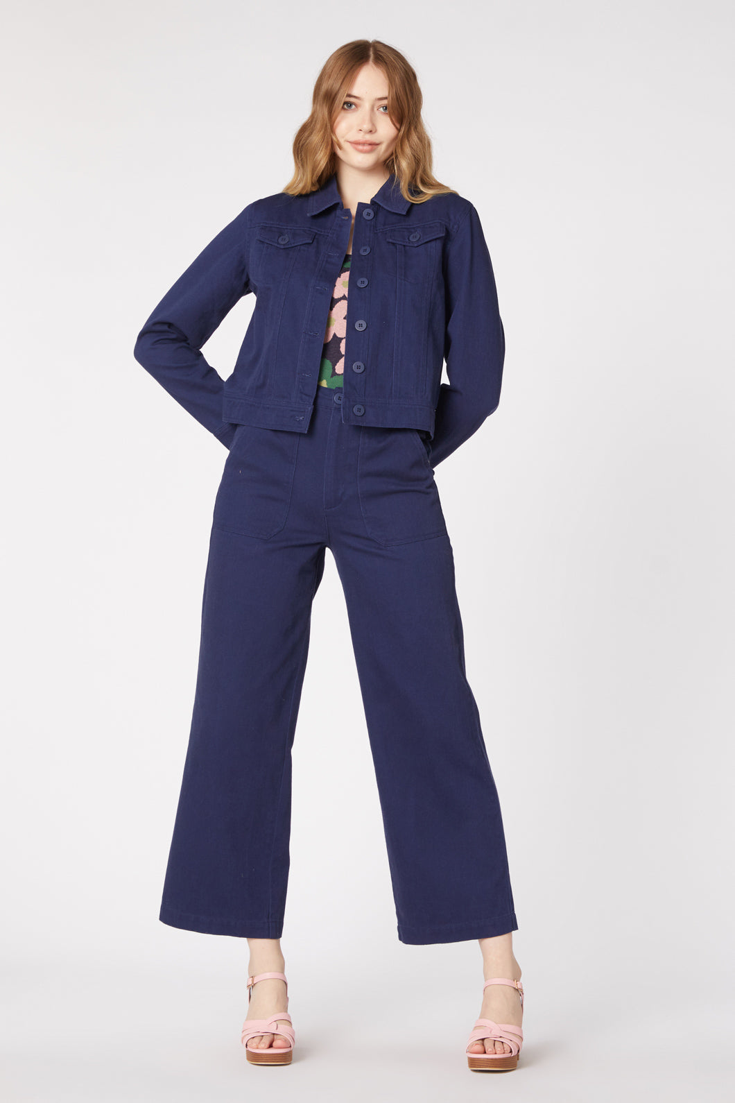 Princess Highway - Holly Drill Jacket - navy