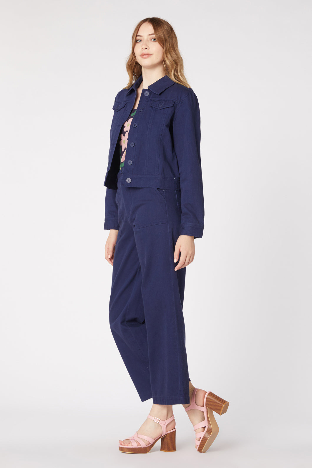 Princess Highway - Holly Drill Jacket - navy