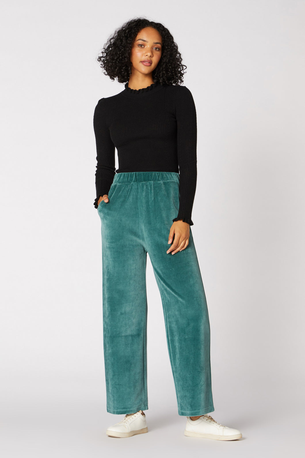 Princess Highway - Harlow Velour Pant - teal