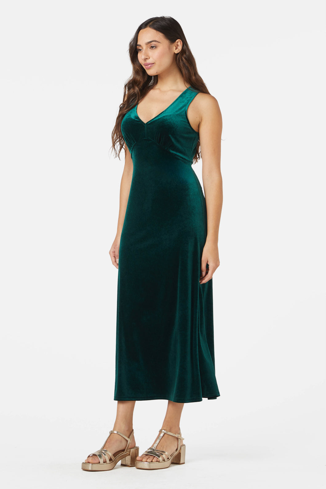 Princess Highway - Roxy Velvet Dress - green