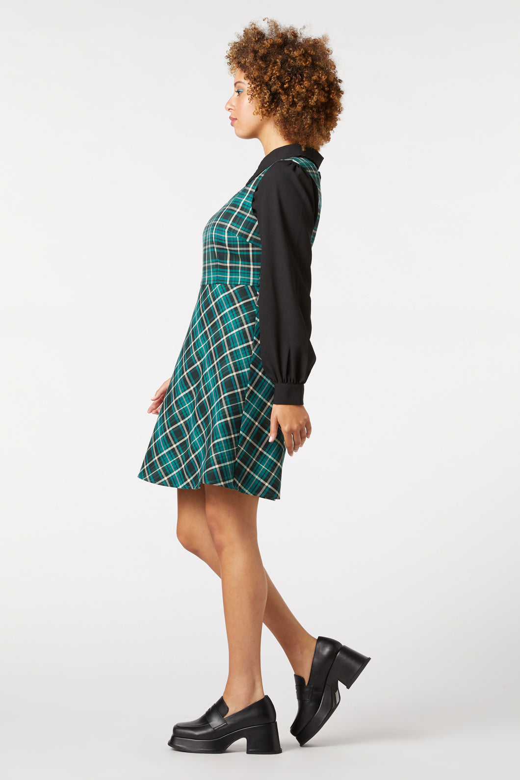 Princess Highway - Amber Check Pinny - teal