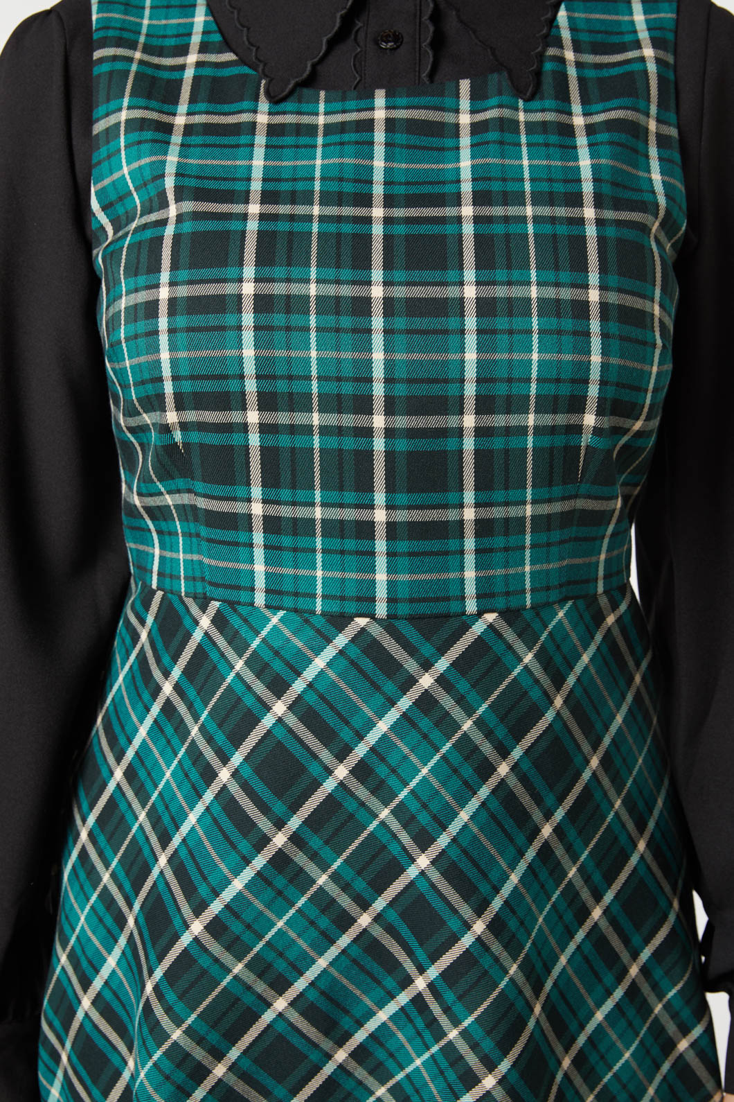 Princess Highway - Amber Check Pinny - teal