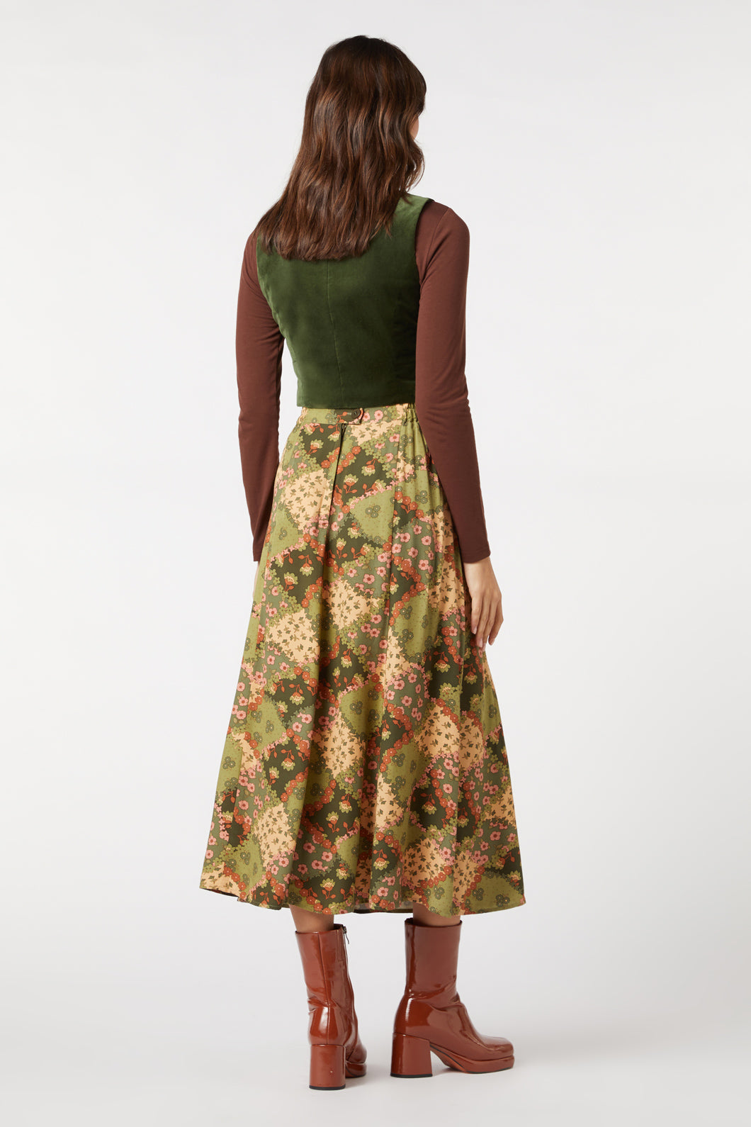 Princess Highway - Sadie Velvet Vest - green