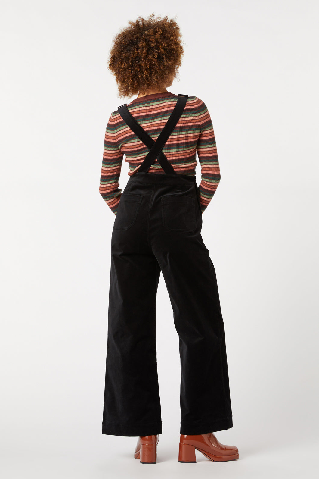 Princess Highway - Sadie Velvet Overall - black