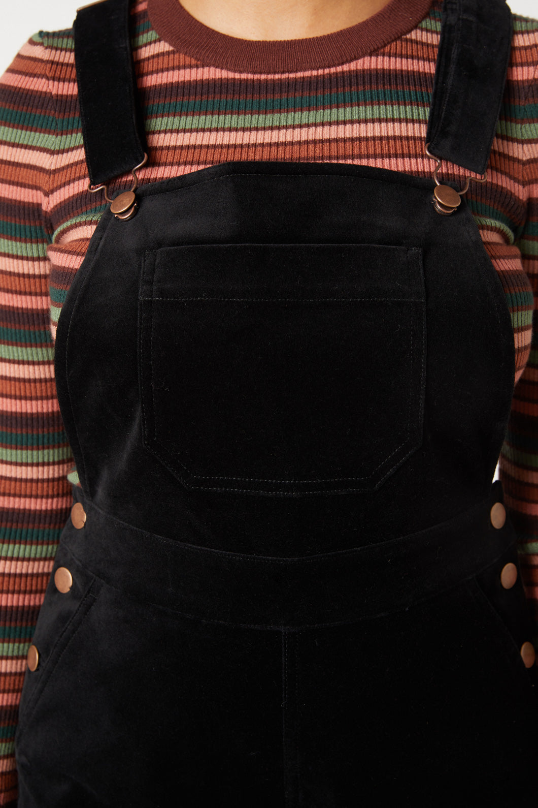 Princess Highway - Sadie Velvet Overall - black