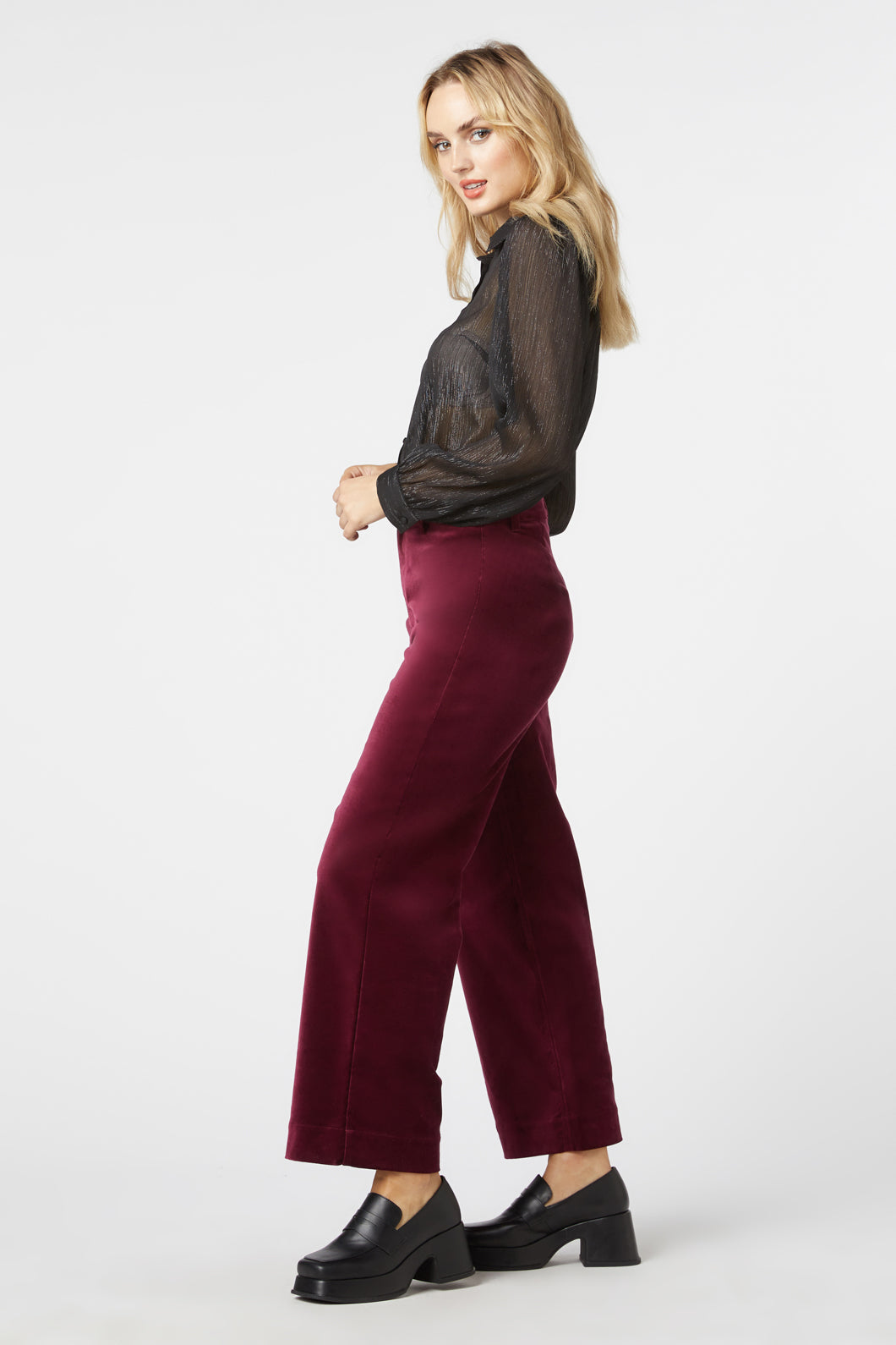 Princess Highway - Pearl Glitter Blouse - black