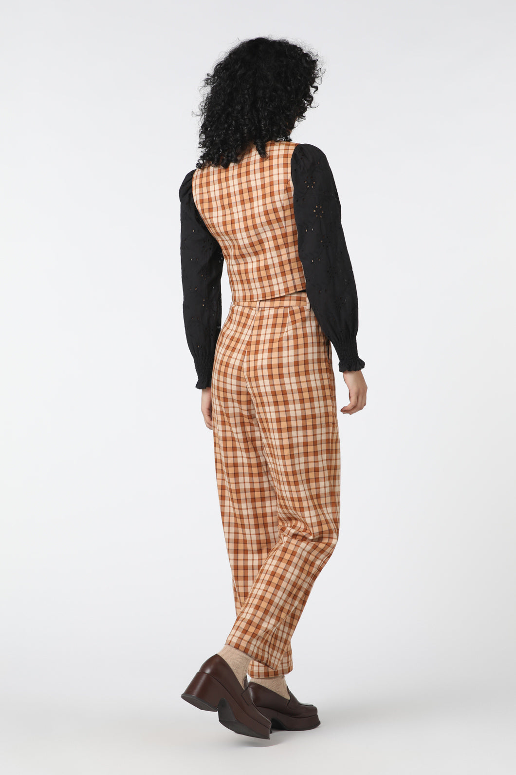 Princess Highway - Stacey Check Pant - toffee