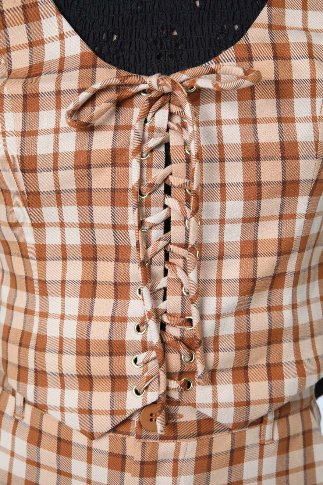 Princess Highway - Stacey Check Vest - toffee